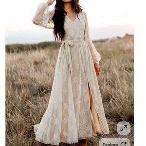 Joyfolie Haley Dress in Sand